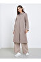 Beige Oversized Button-Front Trench Coat - 3
