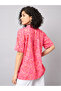 Pink All Over Print Oversized Shirt - 3