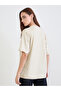 Beige Slogan Print Oversized T-Shirt - 4