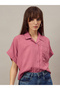 Pink Boxy Fit Shirt with Patch Pocket - 3