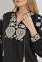 Black Judge Collar Embroidered Woven Blouse Alc-X11447 - 5