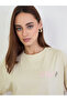 Beige Slogan Print Oversized T-Shirt - 4