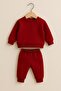 Bordo Fleece-Lined Basic Double Set |   6-24 Months Baby Tracksuit Set 2899