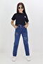 Girls' Boyfriend Embroidered Basic Jeans Denim Jean Casual Style Kids - 5