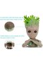 Guardians of The Galaxy Flowerpot Groot Pen Pot Tree Man Pens Holder or Flower Pot, Wood color - 5