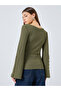 Olive Square Neck Ribbed Knit Top - 5