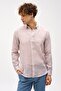 Men's Beige Dynamic Fit Linen Shirt – Long Sleeve 100% Linen - 3