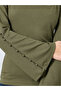 Olive Square Neck Ribbed Knit Top - 4