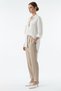 Women's White Linen Classic Regular Fit Shirt Collar Buttoned Long Sleeve Elegant Shirt – Women's Shirt - 3