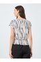 Striped Round Neck Fitted Waist Top - 4