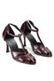 Princess Women's Classic Heeled Shoes Burgundy Patent Leather - 3