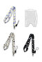 Daisy Patterned Neck Lanyard Badge Holder + Double-Sided Card Holder Set of 4