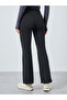Women Black Solid Plain Flared Leggings - 4