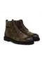 Khaki Color Lace-Up Genuine Leather Men's Boots