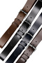 Genuine Leather Navy Blue 4 cm Classic Men's Belt (Jeans/Leinen) - 3