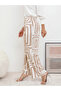 Women Geo Print Wide Leg Pants - 4