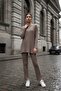 Cotton Corded Fabric Women's Blouse and Pants Two-Piece Set