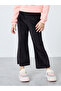 Black Plain Corduroy Flared Leggings - 2