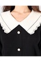 Peter Pan collar Buttoned Knitwear Cardigan Black - 4