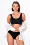 Women's Viscose Flexible Comfortable Slip Panties |   Black K23926