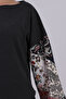Women's Anthracite Handle Patterned Balloon Knit Sweater Arm-20K081001 - 3
