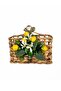 Capri Lemon Themed Wicker Door Basket Mailbox Newspaper Holder Door Ornament 25cm