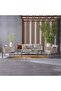 Lianne 5-Seater Sofa Set with Coffee Table – Beige Luxury Living Room Set - 2