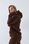 Unisex Oversize Sweatshirt Hoodie Basic Brown – Hooded, Kangaroo Pocket, 3 Thread Ribs - 3