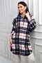 Women's Side Slit Plaid Long Shirt - 2