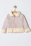 Baby Girl Plush Collar Zippered Lined Winter Jacket