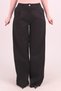 Women's Black High Waist Front Pleated Detail Wide Leg Pants Arm-26K136041 - 4