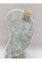 Steel Gold Stone Cartilage Compression Earrings - 4