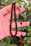 Marbled Red Black Barley Cut Special System Fire Amber Prayer Beads 201024762 - 3