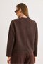 Women's Brown Collar Detailed Fleece-Lined Flowy Thessaloniki Blouse Blz-19003167 - 2