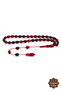 Marbled Red Black Barley Cut Special System Fire Amber Prayer Beads 201024762 - 2