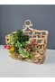 Winter Garden Wicker Door Basket Mailbox Newspaper Holder Door Ornament 25cm - 5