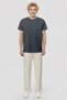 Dark Gray Melange Crew Neck Short Sleeve Men's T-Shirt William - 2