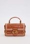 Authentic Phaeton Metal Logo Embroidery and Belt Detail Small Size Women's Hand and Shoulder Bag Lv930576 Camel