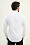 Fine Line S Slim Fit Judge Collar Long Sleeve Cotton Men's Shirt White - 27100.25K - 3