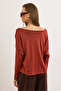 Women's Tile Boat Neck Slim Knit Sweater Kzk-19001060 - 2