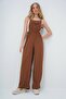 Acı Kahve Aerobin Salopet Pants with Front Pockets and Strap Ring Detail Alc-X13581 - 4