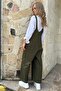 Khaki Gabardine Overalls with Front Pockets and Straps ALC-X12186 - 5