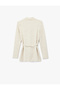 Mock Neck Textured Bodysuit with Long Sleeves and Belt Detail - 3