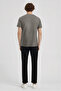 Gray Melange Crew Neck Short Sleeve Men's T-Shirt William - 3