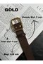 Trace Quadrilateral Patterned Suede Women's Gold Buckle Belt Jacket Belt Dress Belt Trouser Belt - 4