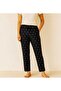 Polka Dot Patterned Suede Fabric Relaxed Fit Single Bottom Pajamas