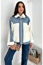 Denim Detailed Lined Plush Jacket - 4