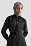 Woven Sequin Paneled Double Suit with Trousers Anthracite 25Kt664 - 3