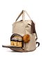 Luxury Mother Baby Bag with Pompom Keychain, Leather Detail, Thermal Compartment and Hanging Bracket - 2