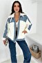 Denim Detailed Lined Plush Jacket - 5